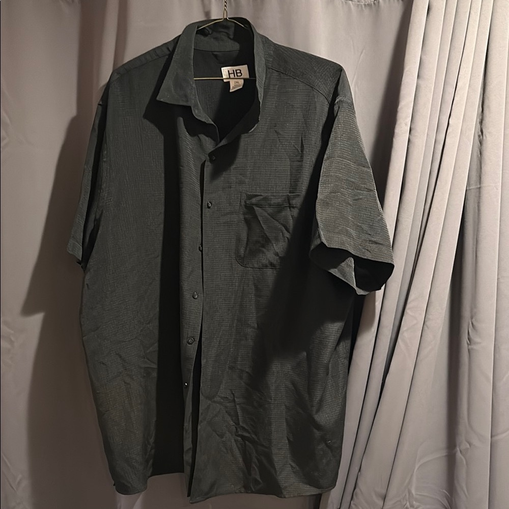 Men's Black Casual Button Down Shirt